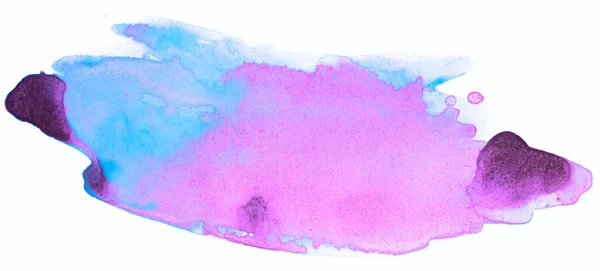 Mancha Aquarela Azul Rosa — Fotografia de Stock