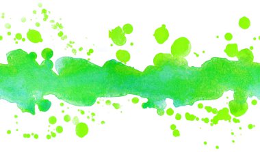 metin ve tasarım için düz kağıt desenli yeşil suluboya şerit