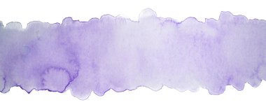 suluboya boya çizgili mavi mor ışık şeffaf, suluboya elle çizilmiş, kartpostal için suluboya arka plan. beyaz arkaplan