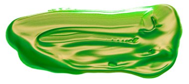 yeşil benekli akrilik boya. Kabartmalı kabartmalı elementle yağlı nokta