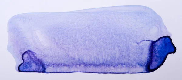 Violeta Aquarela Mancha Azul Fundo Branco Com Textura Papel — Fotografia de Stock