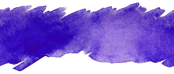 Niebieski Pasek Akwarelowy Teksturą Papieru Dla Tekstu Projektu — Zdjęcie stockowe