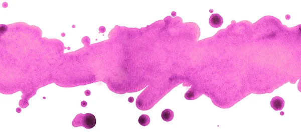 Magenta Aquarellstreifen Mit Papierstruktur Für Text Und Design — Stockfoto