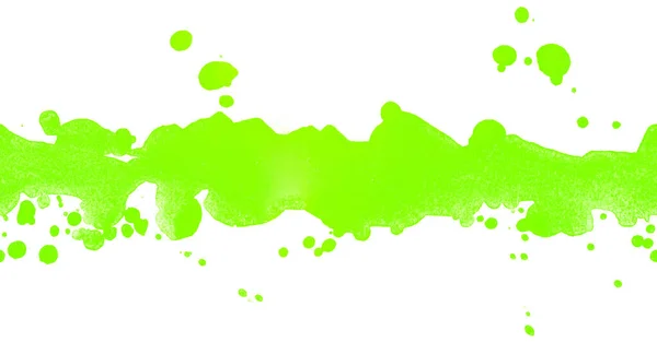 Striscia Acquerello Verde Con Texture Carta Liscia Testo Design — Foto Stock