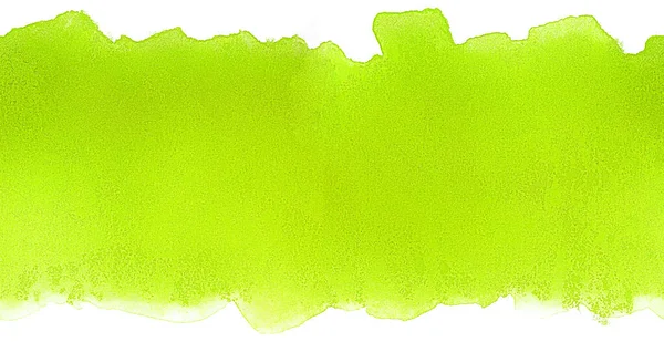 Зеленая Полоса Акварели Гладкой Текстурой Бумаги Текста Дизайна — стоковое фото