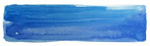Akwarelowa Plama Kolorze Niebieskim Teksturą Białym Tle Element Konstrukcyjny Kart — Zdjęcie stockowe