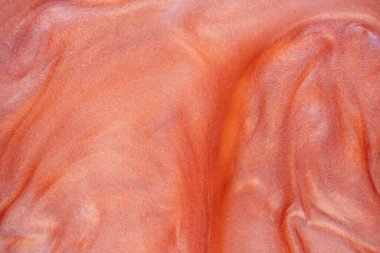 Turuncu kırmızı soyut arkaplan, dalgalı parlak metalik boya