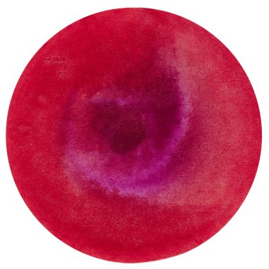 Kırmızı çizgili suluboya daire, tasarım için yuvarlak element. Tasarım, web tasarımı, kartlar ve yazdırma elementleri.