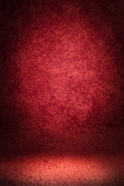Estúdio Foto Escuro Vermelho Com Holofotes Pano Fundo — Fotografia de Stock