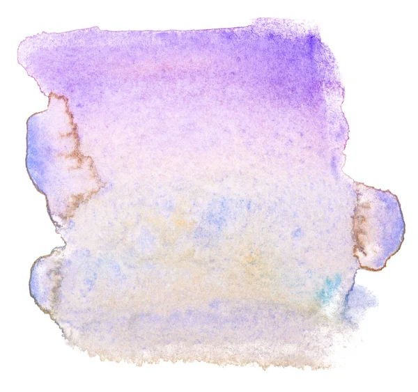 Aquarela Mancha Púrpura Brilhante Fundo Branco Isolado Elemento Com Textura — Fotografia de Stock