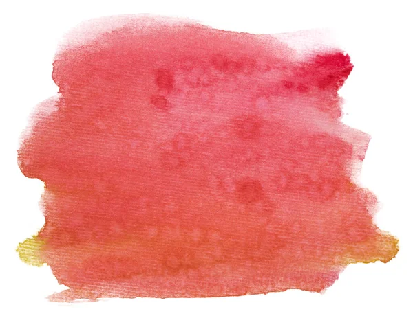 Aquarell Roter Fleck Auf Weißem Hintergrund Isoliert Element Mit Farbe — Stockfoto