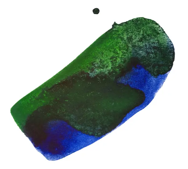 Синий Зеленый Цвет Пятна Акварели Элемент Дизайна Веб Дизайна Карт — стоковое фото