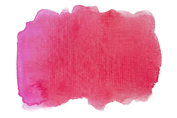 Mancha Vermelha Aquarela Fundo Branco Isolado Elemento Com Textura Tinta — Fotografia de Stock