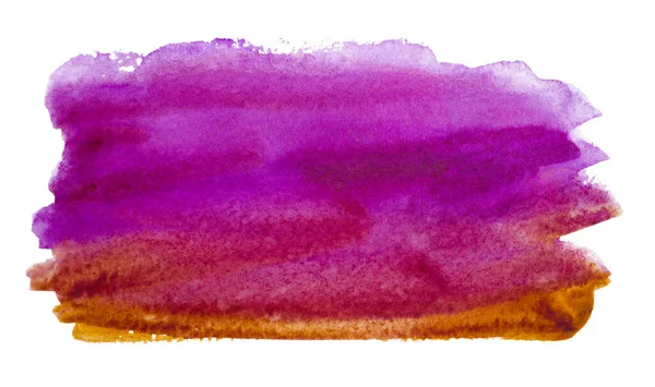 Mancha Marrón Púrpura Acuarela Sobre Fondo Blanco Aislado Elemento Con — Foto de Stock