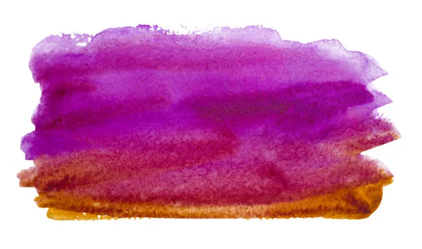 Aquarela Mancha Marrom Roxo Fundo Branco Isolado Elemento Com Textura — Fotografia de Stock