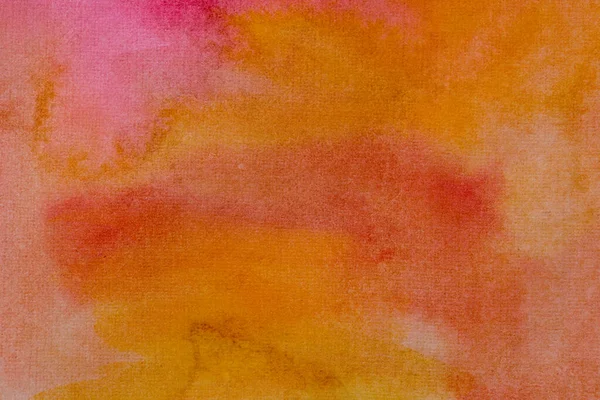 Aquarell Textur Auf Papier Rot Orange Flecken — Stockfoto