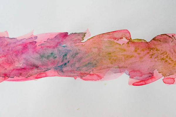 Red Streak Paint Watercolor Stain — Stock Photo, Image