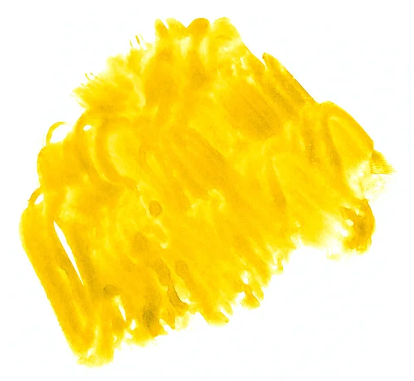 Aquarell Fleck Gelb Hintergrund Textur — Stockfoto