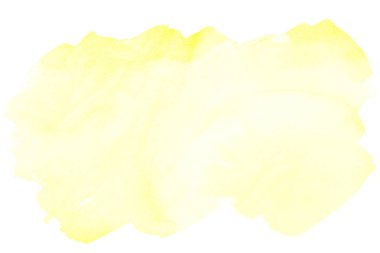 Açık sarı soyut boya lekesi kağıda izole edilmiş. Dokulu tasarım elementi modeli.