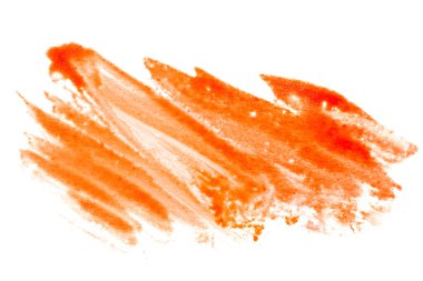 Soyut suluboya lekesi, leke lekesi turuncu parlak
