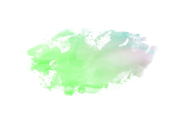 Açık Yeşil Soyut Boya Lekesi Kağıda Izole Edilmiş Desenli Tasarım — Stok fotoğraf