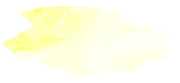 Mancha Abstrata Amarela Clara Mancha Tinta Isolada Papel Elemento Para — Fotografia de Stock