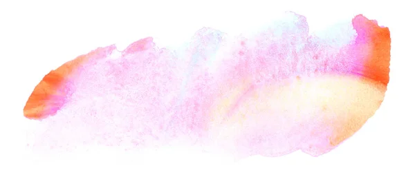 Mancha Abstracta Rosa Claro Tinción Pintura Aislada Sobre Papel Elemento — Foto de Stock