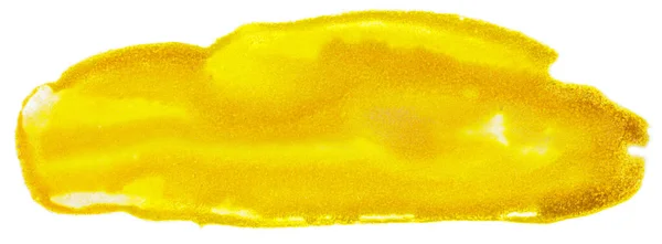 Mancha Aquarela Textura Fundo Amarelo — Fotografia de Stock
