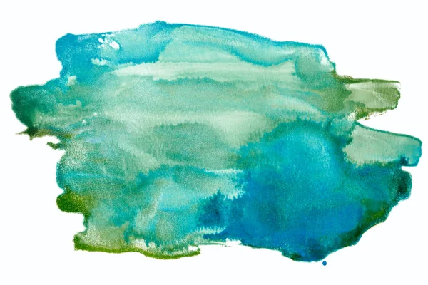 Watercolor Stain Green Background Texture — Stock Photo, Image