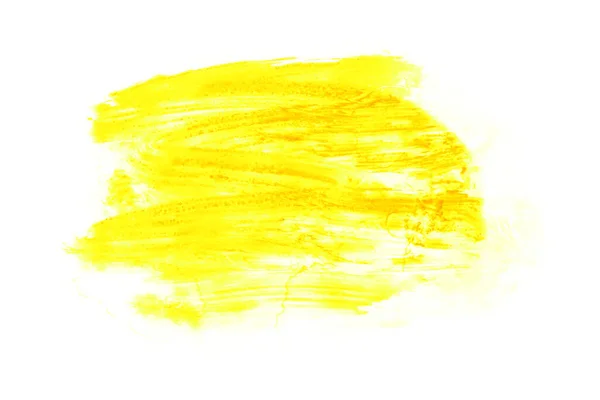 Mancha Aquarela Textura Fundo Amarelo — Fotografia de Stock