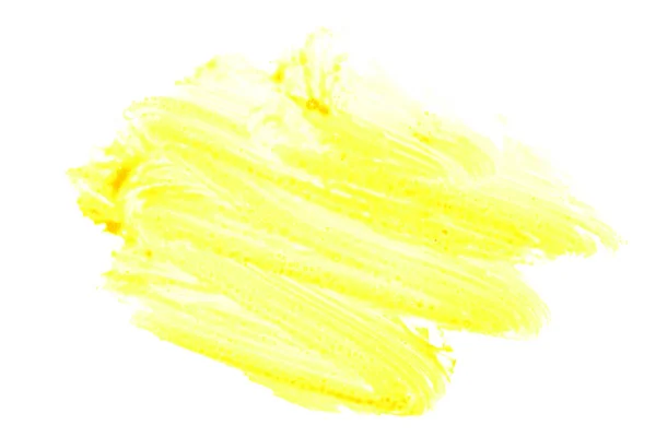 Mancha Aquarela Textura Fundo Amarelo — Fotografia de Stock