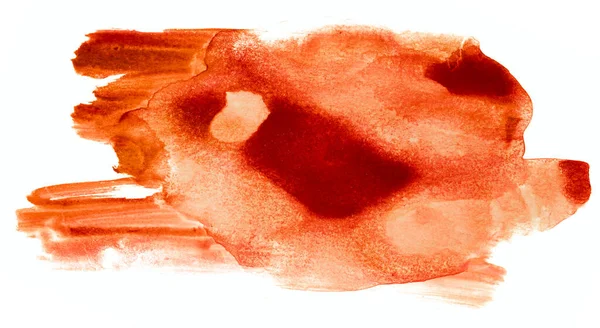 Abstrato Aquarela Mão Desenhado Pinceladas Pincel Isolado Fundo Branco — Fotografia de Stock