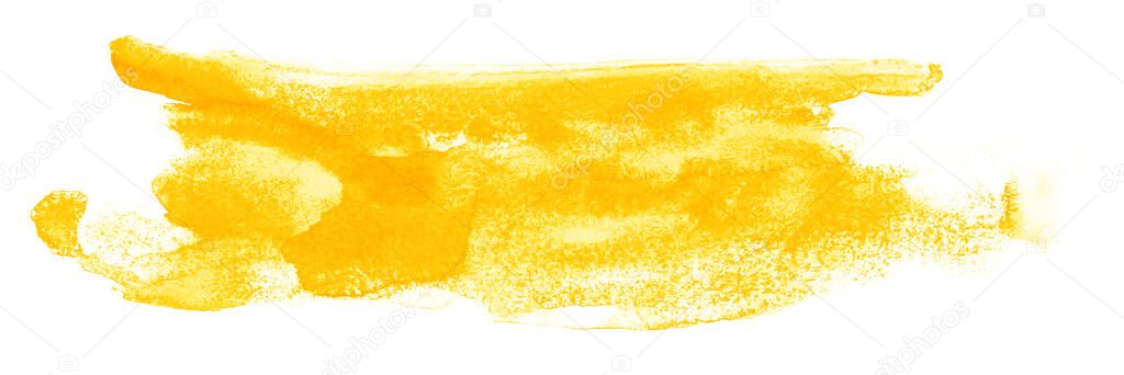Watercolor stain yellow background texture
