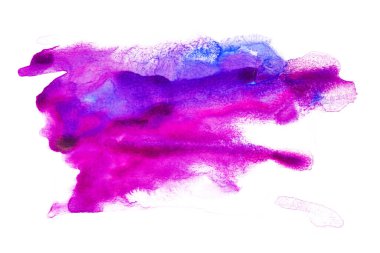 Mavi suluboya lekeli soyut mor, leke lekesi