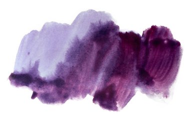 Mor suluboya lekesi. El çizimi..