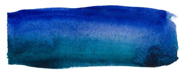 mavi suluboya, elle çizilmiş element.