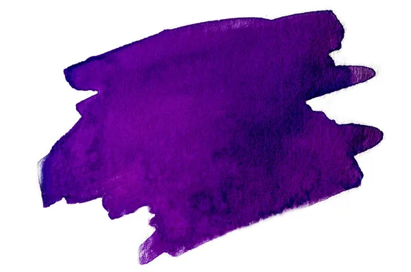 Enfärgad Målning Blåviolett Akvarell Fläck Färg 2685C Färg Konsistens Vitt — Stockfoto