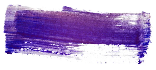 Azul Roxo Pincelada Tintado Aquarela Elemento Desenhado Mão — Fotografia de Stock