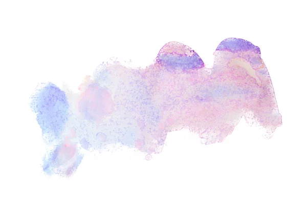 Tache Aquarelle Violette Bleue Pourpre Dessinée Main — Photo