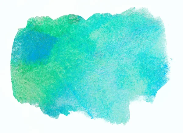 绿色蓝色水彩画蓝色 — 图库照片