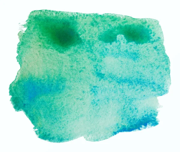 Watercolor Stain Blue Green — Stock Photo, Image