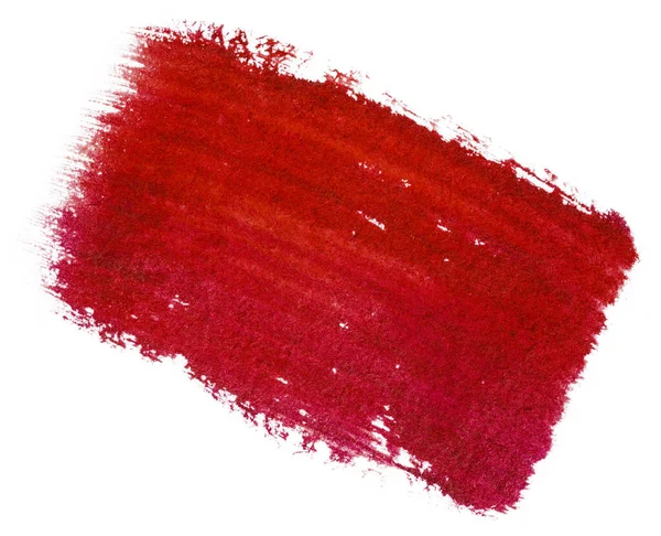 Tinta Roja Tira Acuarela Sobre Papel — Foto de Stock