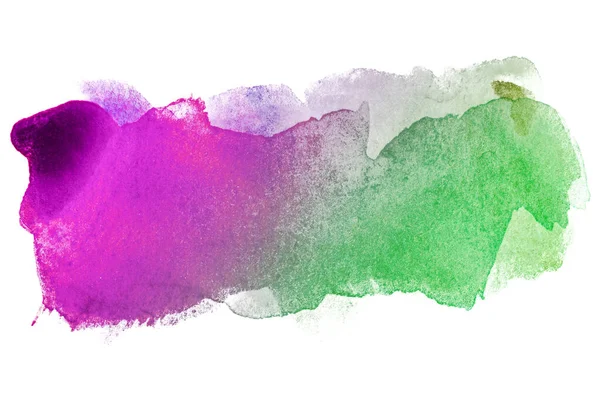 Watercolor Stain Purple Green — Stock Photo, Image