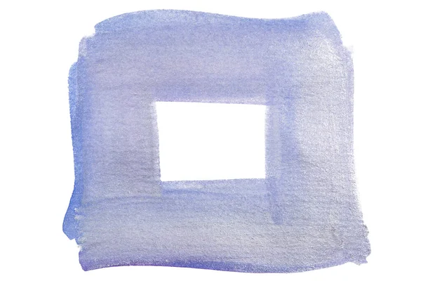 Aquarell Geometrisches Handgezeichnetes Quadratisch Blau Gemaltes Symbol Auf Papier Isoliert — Stockfoto