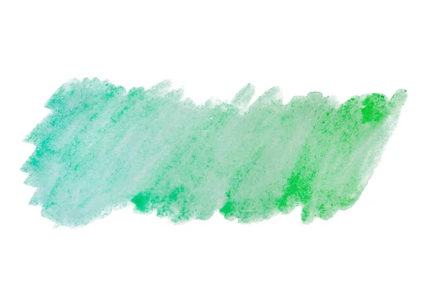 Verde Acuarela Mancha Dibujado Mano Figura — Foto de Stock
