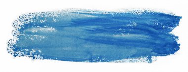 Soyut nokta arkaplan. Kağıt suluboya lekesi üzerinde mavi boya.