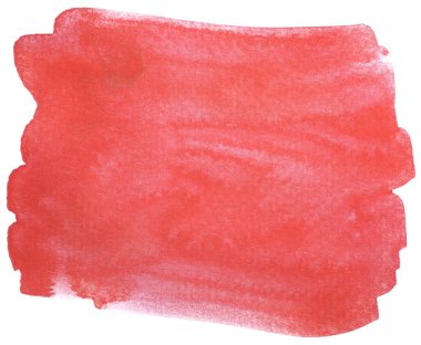 Kağıt desenli beyaz bir arkaplanda suluboya kırmızı leke.