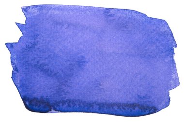 Kağıt desenli beyaz arkaplanda suluboya mavi leke.