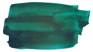 Kağıt desenli beyaz arkaplanda suluboya yeşil leke.