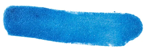 Kék Akvarell Folt Fényes Gyöngy Festék — Stock Fotó